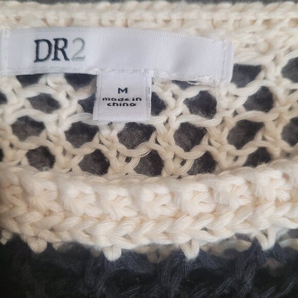 DR2 Loose Knit Tank Top Women's Medium Brown/White/Black/Tan - Picture 2 of 3